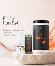 ProEnergetic Fit for Fun Set – ISOmove Fit, OhMega! Omega-3 Liquid und Magnex Magnesium-Spray für Energie, Mineralstoffe und Regeneration.