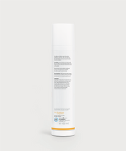 Rückseite der Hair Conditioner Flasche von ProEnergetic mit Produktbeschreibung, Inhaltsstoffen, Qualitätssiegeln und Füllmenge 100 ml.