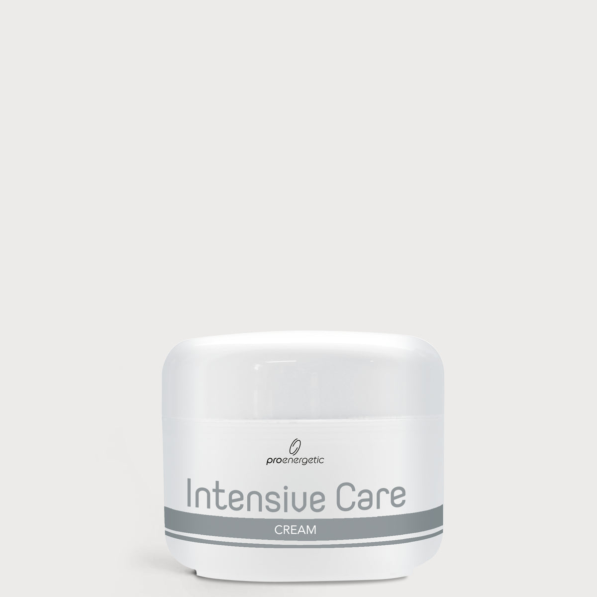 Weißer runder Tiegel mit ProEnergetic Logo und Aufschrift Intensive Care Cream auf hellem Hintergrund.