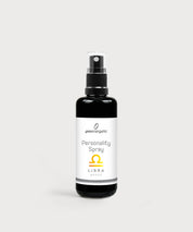 Schwarze Glasflasche Personality Spray Waage von ProEnergetic mit Pumpsprühkopf und weißem Etikett.